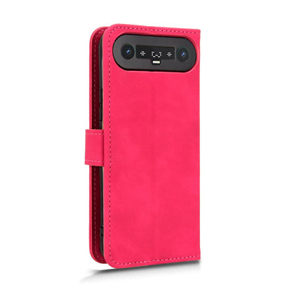For Tecno Camon Slim 4G Skin Feel Magnetic Flip Leather Phone Case(Rose Red)