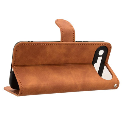 For Tecno Camon Slim 4G Skin Feel Magnetic Flip Leather Phone Case(Brown)