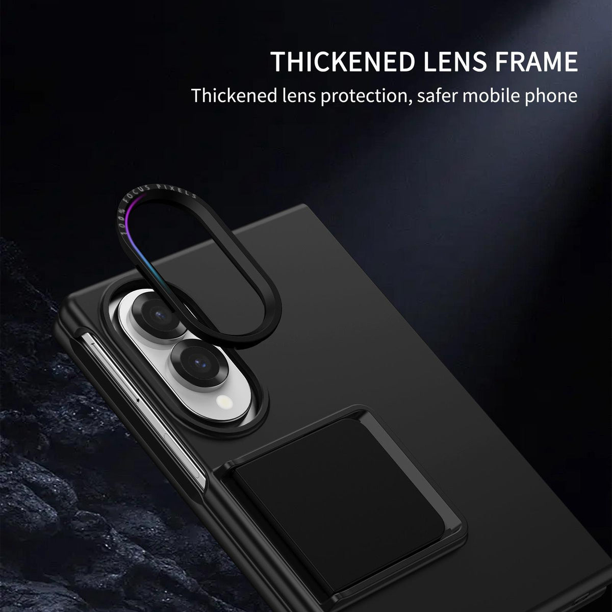 For Galaxy Z Fold8 5G Three-dimensional Folding Holder PC Phone Case - Black - EDA004894805A