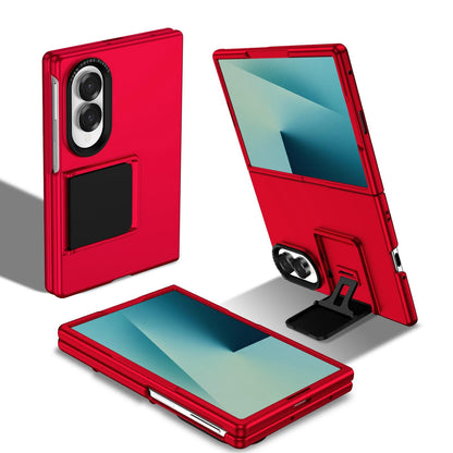 For Galaxy Z Fold8 5G Three-dimensional Folding Holder PC Phone Case - Red - EDA004894805B