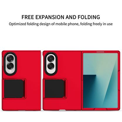 For Galaxy Z Fold8 5G Three-dimensional Folding Holder PC Phone Case - Red - EDA004894805B