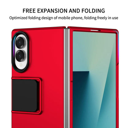 For Galaxy Z Fold8 5G Three-dimensional Folding Holder PC Phone Case - Red - EDA004894805B