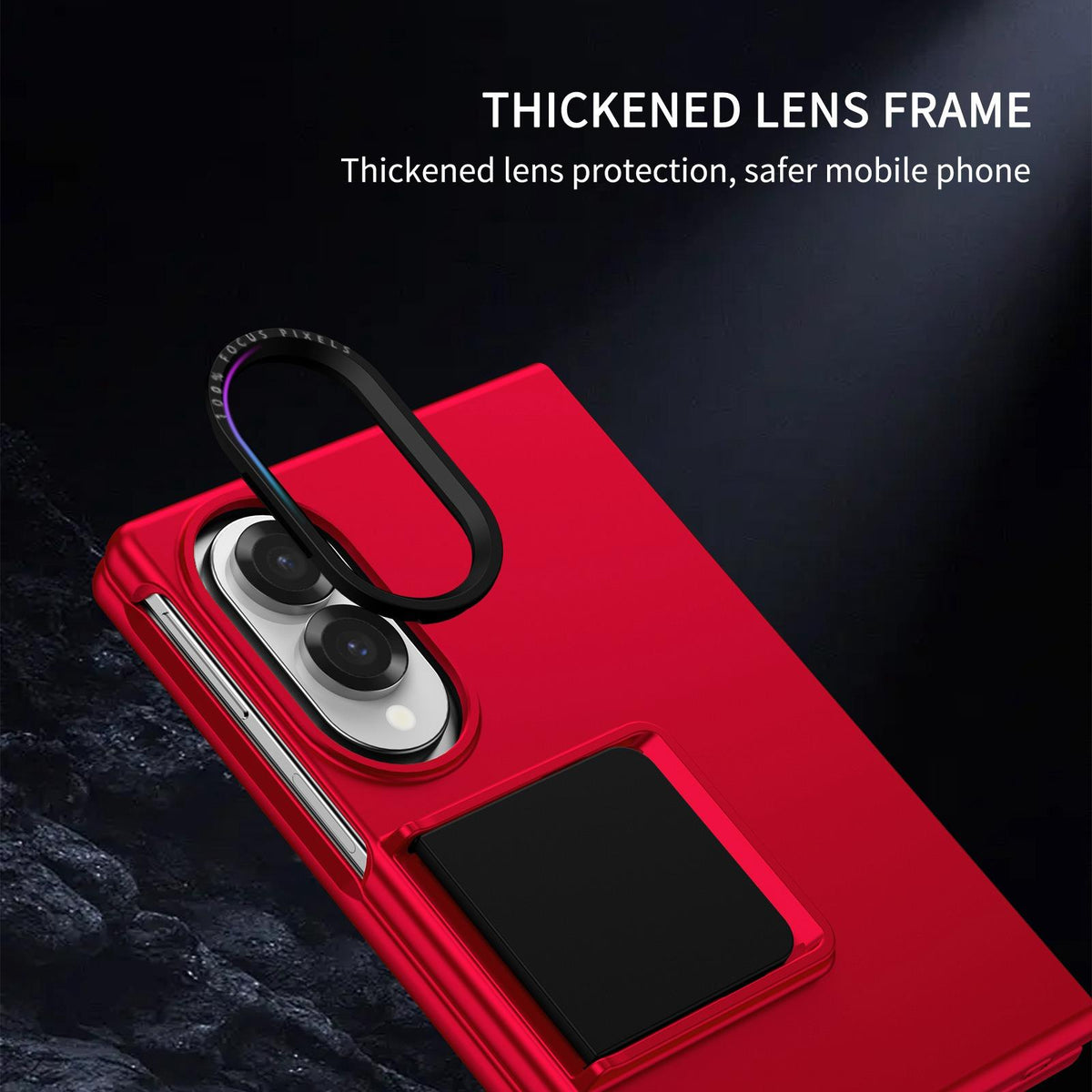 For Galaxy Z Fold8 5G Three-dimensional Folding Holder PC Phone Case - Red - EDA004894805B