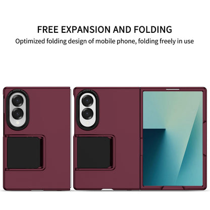 For Galaxy Z Fold8 5G Three-dimensional Folding Holder PC Phone Case - Wine Red - EDA004894805C