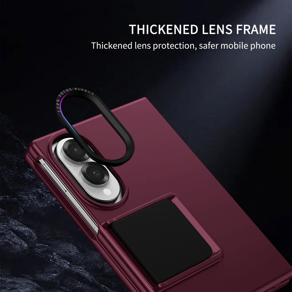 For Galaxy Z Fold8 5G Three-dimensional Folding Holder PC Phone Case - Wine Red - EDA004894805C