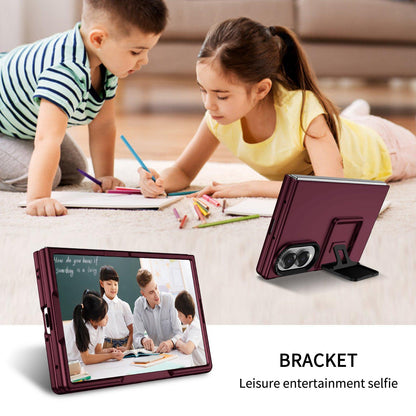 For Galaxy Z Fold8 5G Three-dimensional Folding Holder PC Phone Case - Wine Red - EDA004894805C
