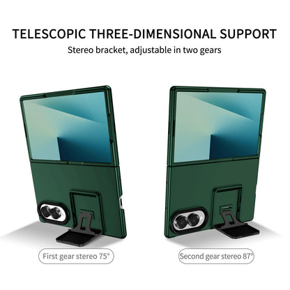 For Galaxy Z Fold8 5G Three-dimensional Folding Holder PC Phone Case - Green - EDA004894805E