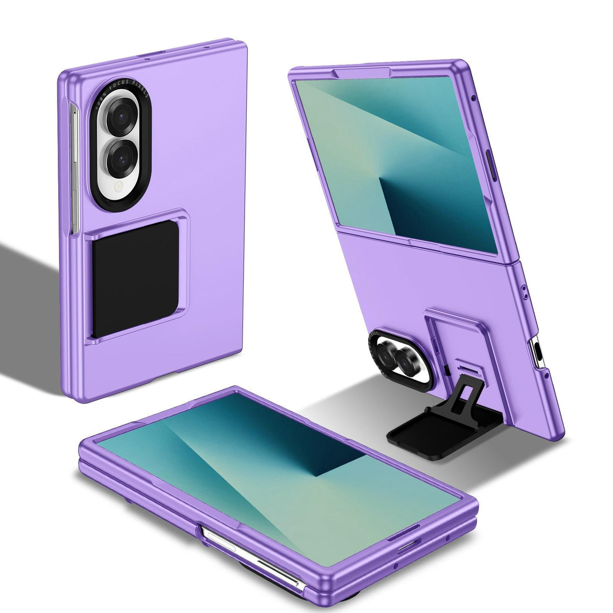 For Galaxy Z Fold8 5G Three-dimensional Folding Holder PC Phone Case - Purple - EDA004894805F