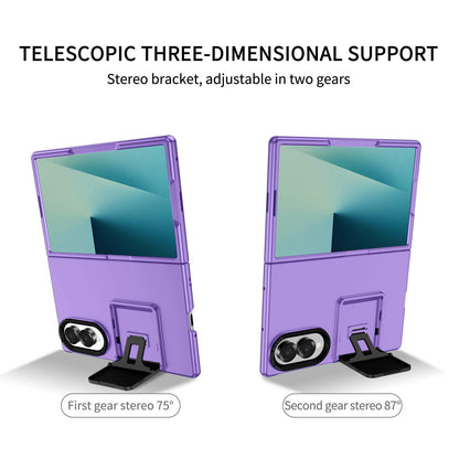 For Galaxy Z Fold8 5G Three-dimensional Folding Holder PC Phone Case - Purple - EDA004894805F