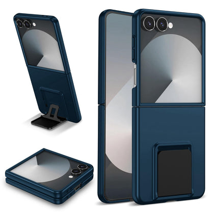 For Galaxy Z Flip7 5G Three-dimensional Folding Holder PC Phone Case - Blue - EDA004894806D