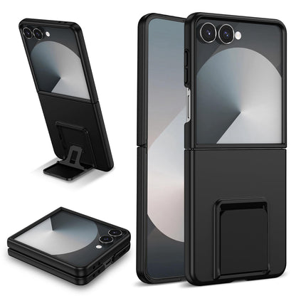 For Galaxy Z Flip8 5G Three-dimensional Folding Holder PC Phone Case - Black - EDA004894807A