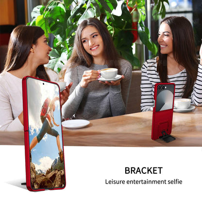 For Galaxy Z Flip8 5G Three-dimensional Folding Holder PC Phone Case - Red - EDA004894807B