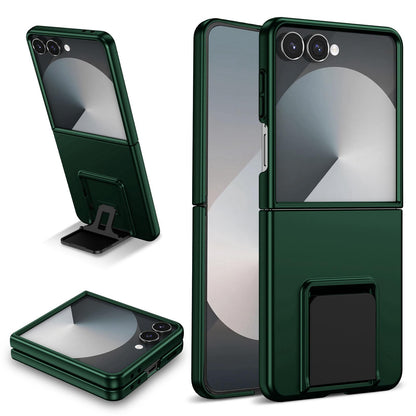 For Galaxy Z Flip8 5G Three-dimensional Folding Holder PC Phone Case - Green - EDA004894807E