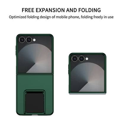 For Galaxy Z Flip8 5G Three-dimensional Folding Holder PC Phone Case - Green - EDA004894807E