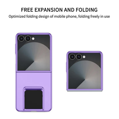 For Galaxy Z Flip8 5G Three-dimensional Folding Holder PC Phone Case - Purple - EDA004894807F