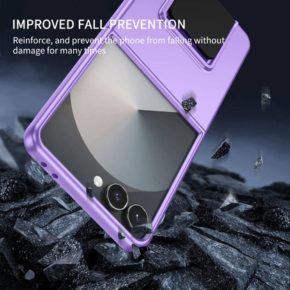 For Galaxy Z Flip8 5G Three-dimensional Folding Holder PC Phone Case - Purple - EDA004894807F