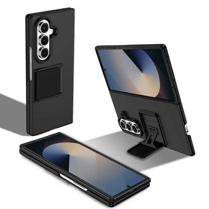 For Galaxy Z Fold7 5G Three-dimensional Folding Holder PC Phone Case - Black - EDA004894808A