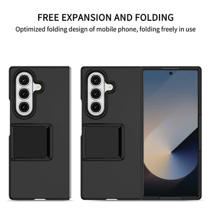 For Galaxy Z Fold7 5G Three-dimensional Folding Holder PC Phone Case - Black - EDA004894808A