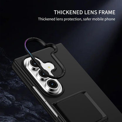 For Galaxy Z Fold7 5G Three-dimensional Folding Holder PC Phone Case - Black - EDA004894808A