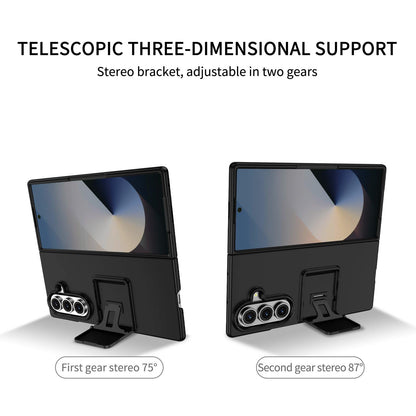 For Galaxy Z Fold7 5G Three-dimensional Folding Holder PC Phone Case - Black - EDA004894808A