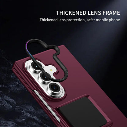 For Galaxy Z Fold7 5G Three-dimensional Folding Holder PC Phone Case - Wine Red - EDA004894808C