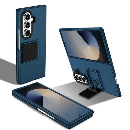 For Galaxy Z Fold7 5G Three-dimensional Folding Holder PC Phone Case - Blue - EDA004894808D