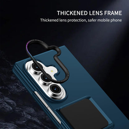 For Galaxy Z Fold7 5G Three-dimensional Folding Holder PC Phone Case - Blue - EDA004894808D