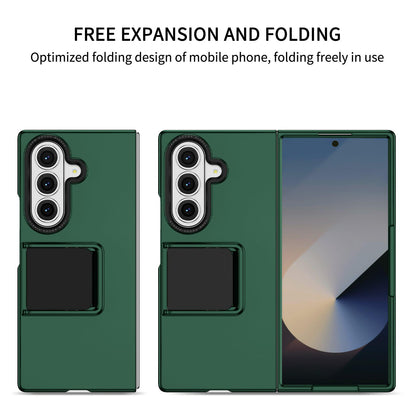 For Galaxy Z Fold7 5G Three-dimensional Folding Holder PC Phone Case - Green - EDA004894808E