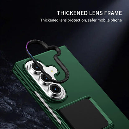 For Galaxy Z Fold7 5G Three-dimensional Folding Holder PC Phone Case - Green - EDA004894808E