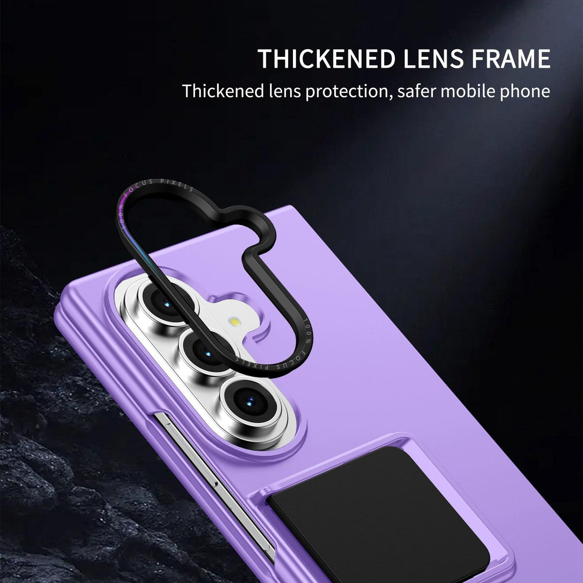 For Galaxy Z Fold7 5G Three-dimensional Folding Holder PC Phone Case - Purple - EDA004894808F
