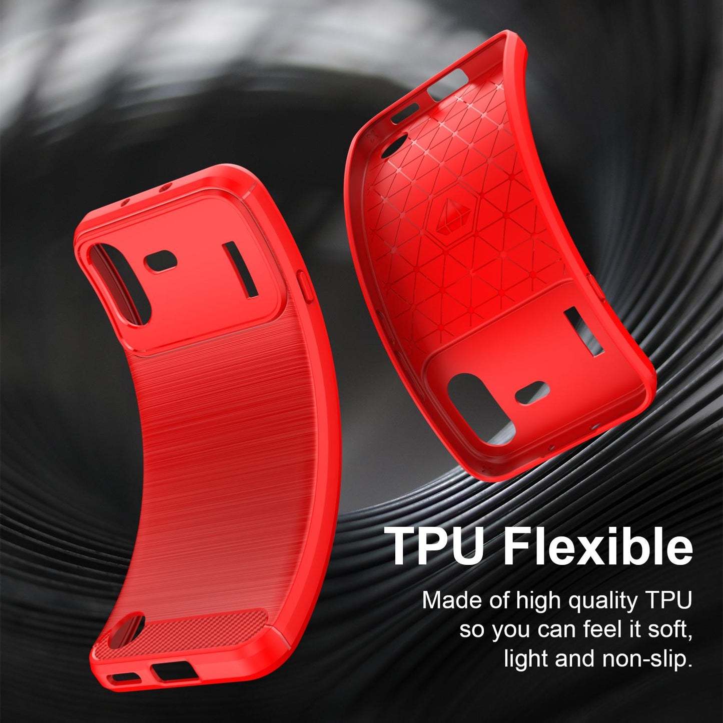 For Nothing Phone 4b Carbon Fiber Brushed Texture TPU Phone Case(Red)