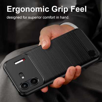 For Nothing Phone 4b Carbon Fiber Brushed Texture TPU Phone Case(Black)