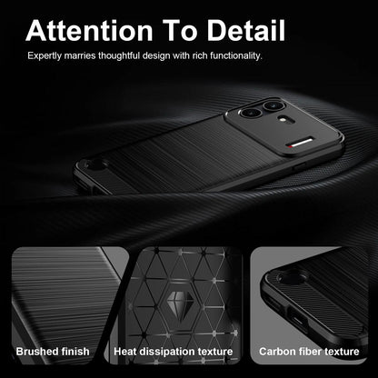 For Nothing Phone 4b Carbon Fiber Brushed Texture TPU Phone Case(Black)