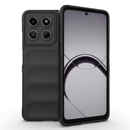 For Motorola Moto G37 Power 5G Global Magic Shield TPU + Flannel Phone Case - Black - EDA004922728A
