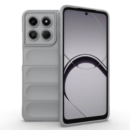 For Motorola Moto G37 Power 5G Global Magic Shield TPU + Flannel Phone Case - Grey - EDA004922728C