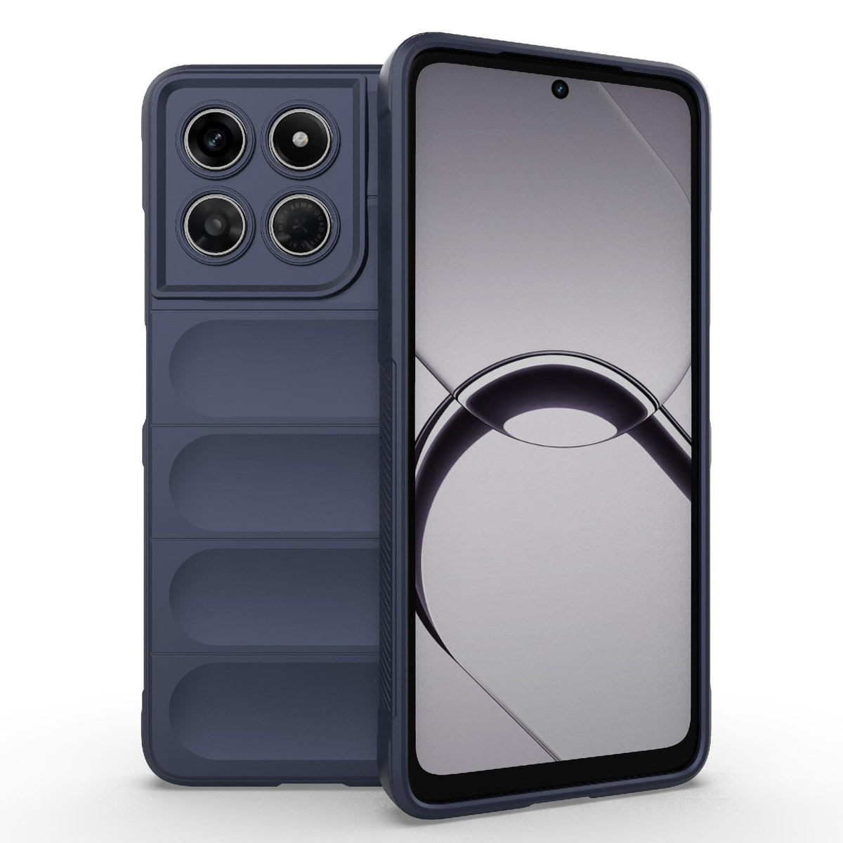 For Motorola Moto G37 Power 5G Global Magic Shield TPU + Flannel Phone Case - Dark Blue - EDA004922728G