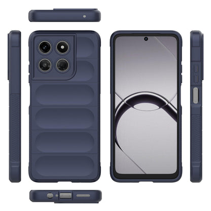 For Motorola Moto G37 Power 5G Global Magic Shield TPU + Flannel Phone Case - Dark Blue - EDA004922728G