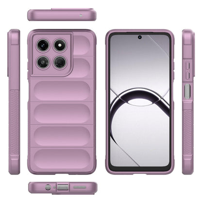 For Motorola Moto G37 Power 5G Global Magic Shield TPU + Flannel Phone Case - Purple - EDA004922728H