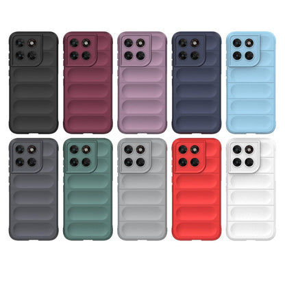 For Motorola Moto G87 5G Global Magic Shield TPU + Flannel Phone Case - Dark Green - EDA004922729D