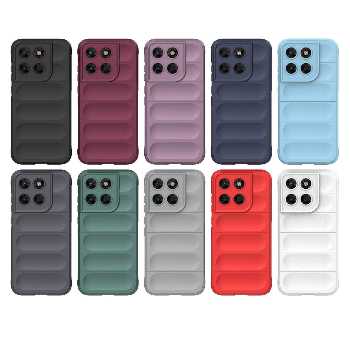 For Motorola Moto G87 5G Global Magic Shield TPU + Flannel Phone Case - Dark Grey - EDA004922729E