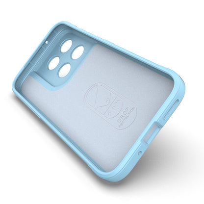 For Motorola Moto G87 5G Global Magic Shield TPU + Flannel Phone Case - Light Blue - EDA004922729F