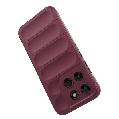 For Motorola Moto G87 5G Global Magic Shield TPU + Flannel Phone Case - Light Blue - EDA004922729F