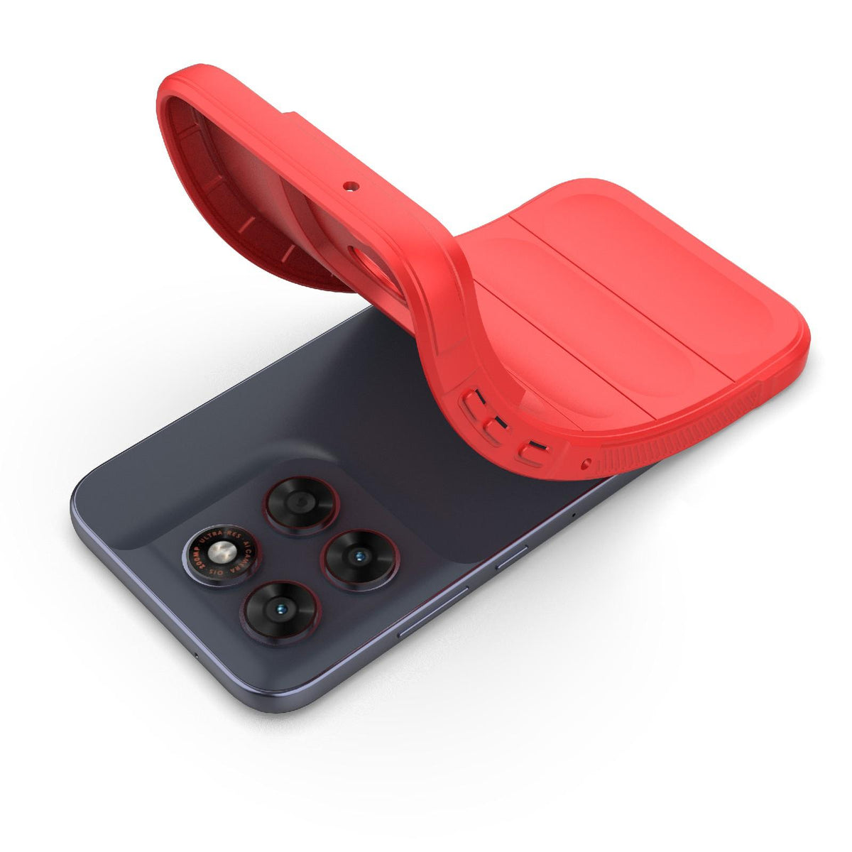 For Motorola Moto G87 5G Global Magic Shield TPU + Flannel Phone Case - Wine Red - EDA004922729I