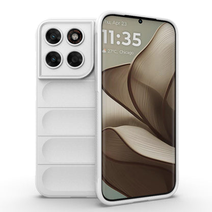 For Motorola Moto G87 5G Global Magic Shield TPU + Flannel Phone Case - White - EDA004922729J