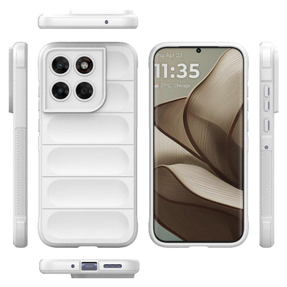 For Motorola Moto G87 5G Global Magic Shield TPU + Flannel Phone Case - White - EDA004922729J
