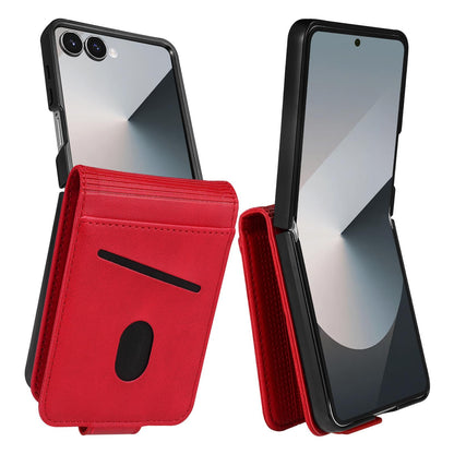 For Galaxy Z Flip8 5G AZNS Magnetic Calf Texture Flip Leather Phone Case(Red)