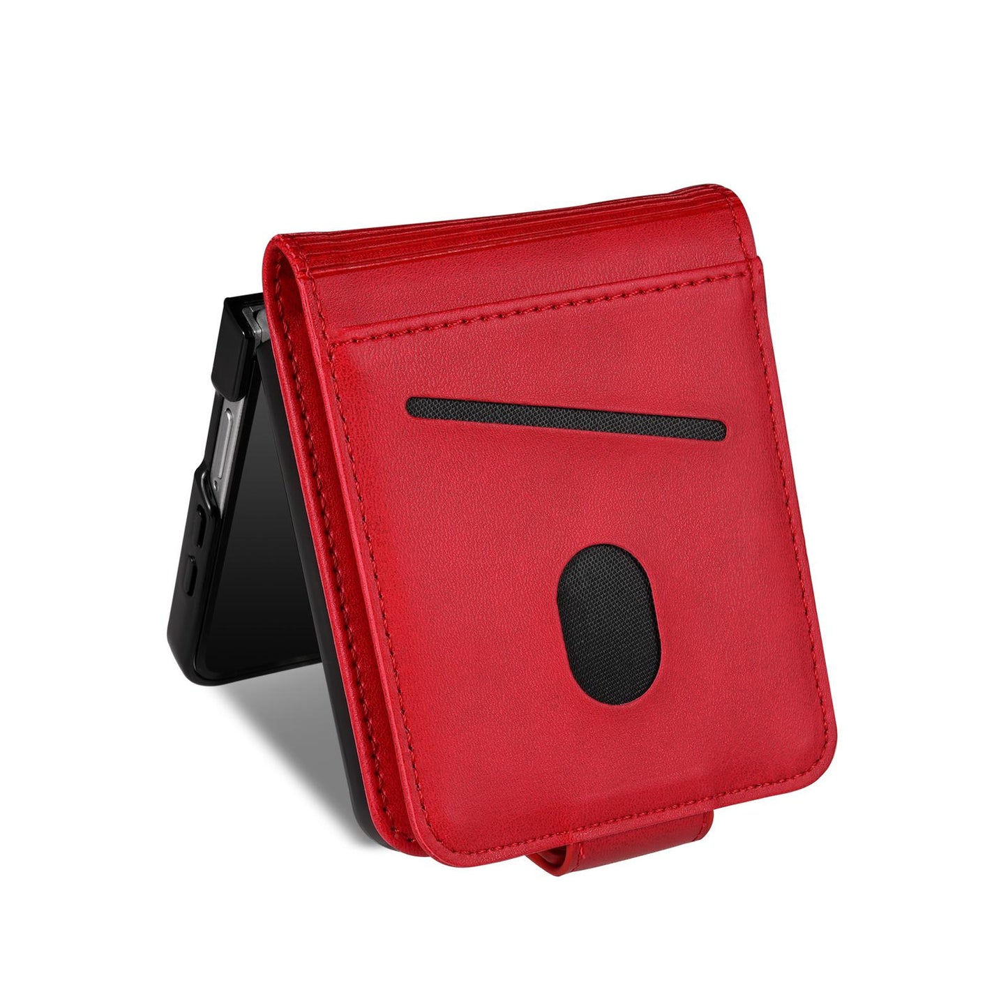 For Galaxy Z Flip8 5G AZNS Magnetic Calf Texture Flip Leather Phone Case(Red)