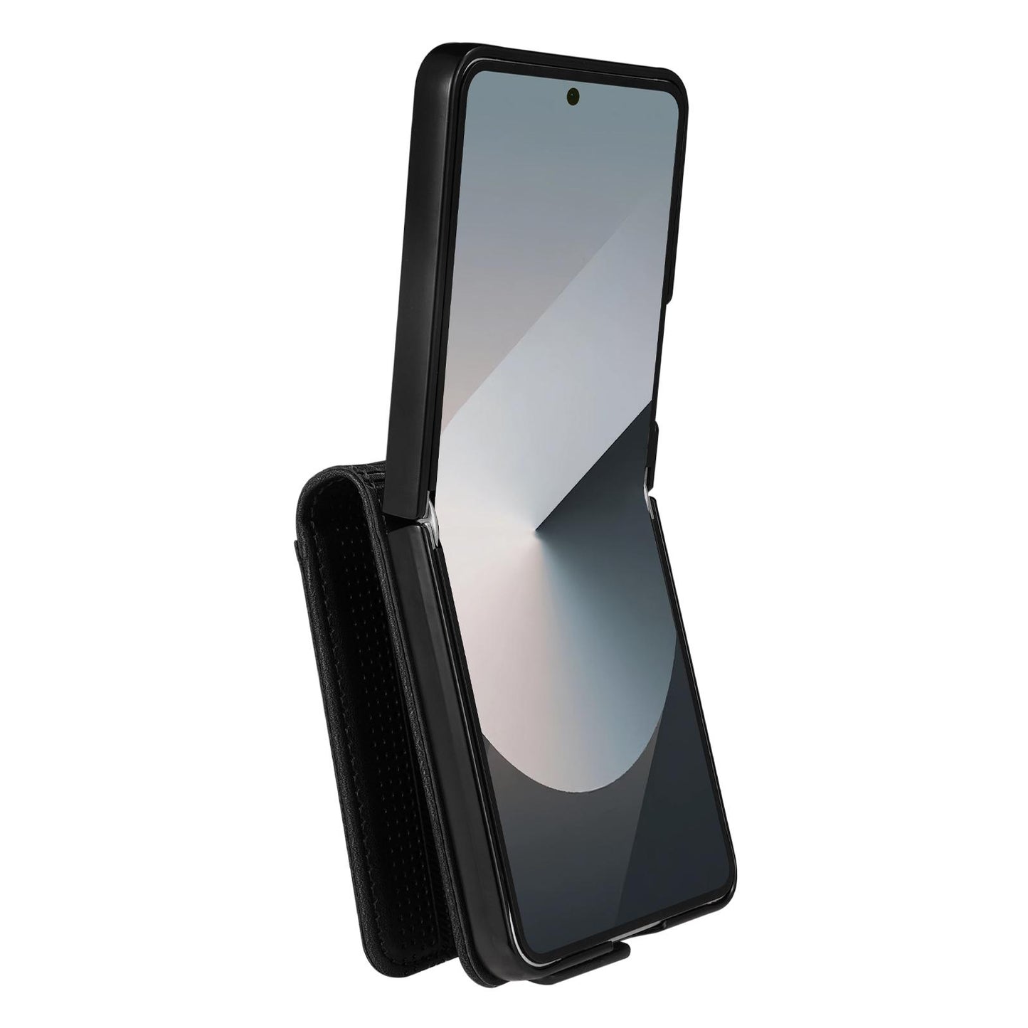 For Galaxy Z Flip8 5G AZNS Magnetic Calf Texture Flip Leather Phone Case(Black)