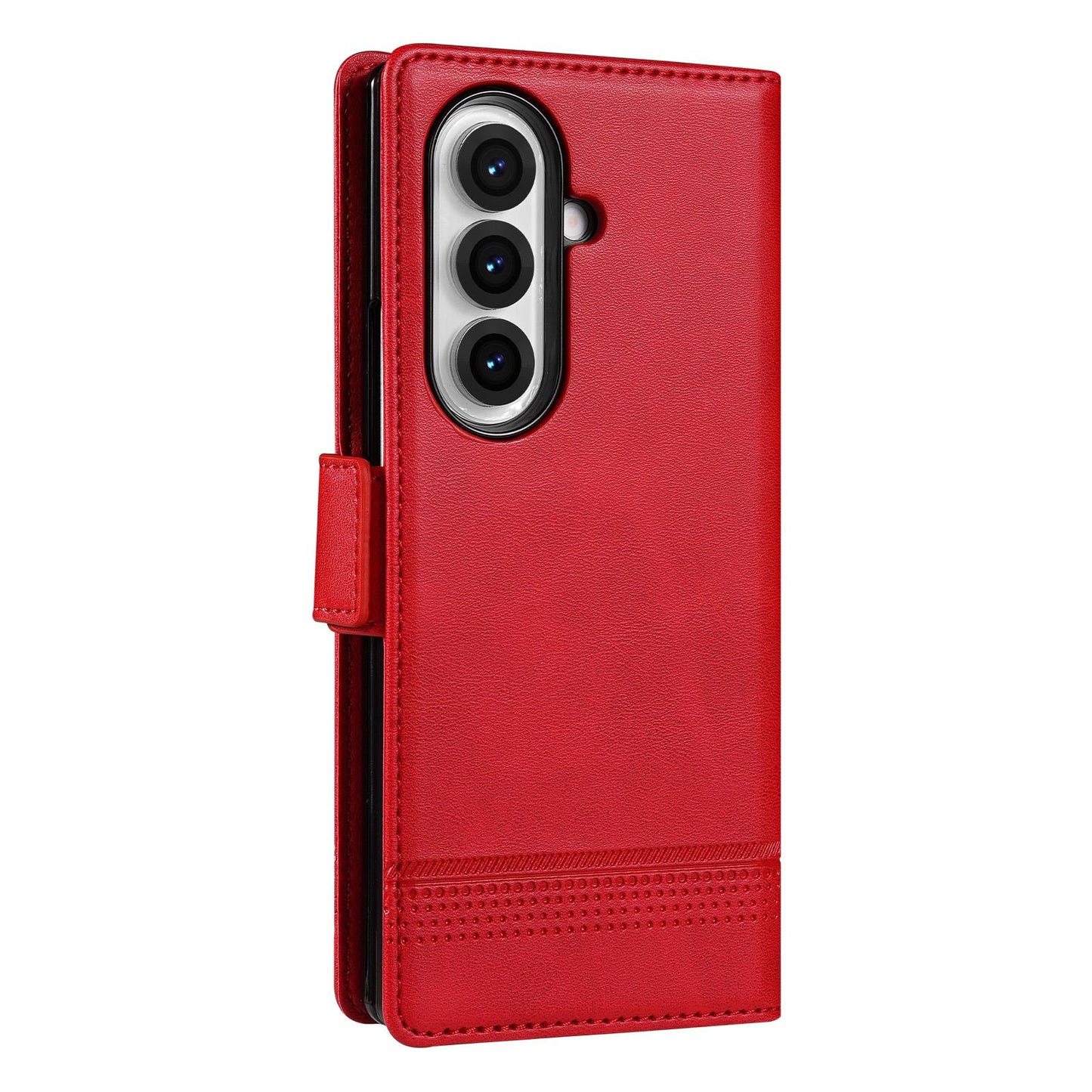 For Galaxy Z Fold8 Ultra 5G AZNS Magnetic Calf Texture Flip Leather Phone Case(Red)
