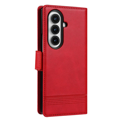 For Galaxy Z Fold8 Ultra 5G AZNS Magnetic Calf Texture Flip Leather Phone Case(Red)